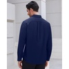 image:imageMens Dress Shirts Long Sleeve Wrinkle Free Business Button Up ShirtsNavy Blue