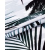 image:imageMens Hawaiian Shirt Summer Beach Casual Short Sleeve Button Down ShirtsBlack White Palm