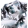 image:imageMens Hawaiian Shirt Summer Beach Casual Short Sleeve Button Down ShirtsBlack White Palm