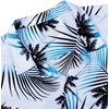 image:imageMens Hawaiian Shirt Summer Beach Casual Short Sleeve Button Down ShirtsBlue White Palm