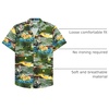 image:imageMens Hawaiian Shirt Summer Beach Casual Short Sleeve Button Down ShirtsBrown Green Beach
