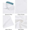 image:imageMens Linen Shirt Short Sleeve Button Down Shirt Casual Beach Wedding ShirtsWhite