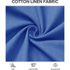 image:imageMens Linen Textured Shirt Cotton Short Sleeve Summer Button Down ShirtsDenim Blue