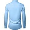 image:imageMens Long Sleeve Dress Shirts Wrinkle Free Stretch Button Down ShirtBlue
