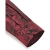 image:imageMens Paisley Dress Shirt Long Sleeve Button Down Floral Shirt Party WeddingBlack Red
