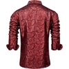 image:imageMens Paisley Dress Shirt Long Sleeve Button Down Floral Shirt Party WeddingRed