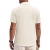 image:imageMens Polo Shirts Short Sleeve Textured Knit Casual Stretchy Golf ShirtsBeige