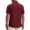image:imageMens Polo Shirts Short Sleeve Textured Knit Casual Stretchy Golf ShirtsBurgundy