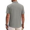 image:imageMens Polo Shirts Short Sleeve Textured Knit Casual Stretchy Golf ShirtsGrey