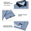 image:imageMens Polo Shirts Stretch Dry Fit Printed Golf Shirt Summer Party Beach TopsBlue Grey Square