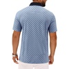 image:imageMens Polo Shirts Stretch Dry Fit Printed Golf Shirt Summer Party Beach TopsBlue Grey Square