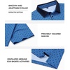 image:imageMens Polo Shirts Stretch Dry Fit Printed Golf Shirt Summer Party Beach TopsBlue Square