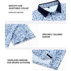 image:imageMens Polo Shirts Stretch Dry Fit Printed Golf Shirt Summer Party Beach TopsBlue White Mosaic