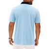 image:imageMens Polo Shirts Stretch Dry Fit Printed Golf Shirt Summer Party Beach TopsLight Blue Golfs Club