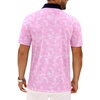 image:imageMens Polo Shirts Stretch Dry Fit Printed Golf Shirt Summer Party Beach TopsPink Coconut Beach