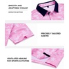 image:imageMens Polo Shirts Stretch Dry Fit Printed Golf Shirt Summer Party Beach TopsPink Coconut Beach