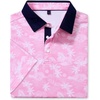 image:imageMens Polo Shirts Stretch Dry Fit Printed Golf Shirt Summer Party Beach TopsPink Coconut Beach