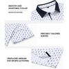 image:imageMens Polo Shirts Stretch Dry Fit Printed Golf Shirt Summer Party Beach TopsWhite Golf Club