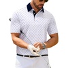 image:imageMens Polo Shirts Stretch Dry Fit Printed Golf Shirt Summer Party Beach TopsWhite Golfs Club
