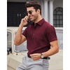 image:imageMens Short Sleeve Dress Shirt Wrinkle Free Summer Button Down ShirtsAwine Red