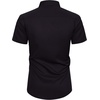 image:imageMens Short Sleeve Dress Shirt Wrinkle Free Summer Button Down ShirtsBlack Red
