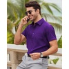 image:imageMens Short Sleeve Dress Shirt Wrinkle Free Summer Button Down ShirtsDark Purple