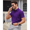 image:imageMens Short Sleeve Dress Shirt Wrinkle Free Summer Button Down ShirtsDark Purple