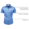 image:imageMens Short Sleeve Dress Shirt Wrinkle Free Summer Button Down ShirtsIndigo Blue