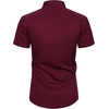 image:imageMens Short Sleeve Dress Shirt Wrinkle Free Summer Button Down ShirtsWine Red