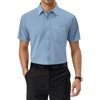 image:imageAlimens amp Gentle Mens Dress Shirt Short Sleeve Pocket Button Down ShirtBlue Tempest