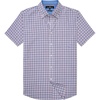image:imageAlimens amp Gentle Plaid Mens Short Sleeve Button Down Shirts with PocketNavy Red Plaid