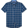 Navy White Check