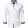 image:imageMens Dress Shirt Long Sleeve Wrinkle Free Button Down Shirt Business CasualWhite