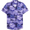image:imageMens Hawaiian Shirt Summer Beach Casual Short Sleeve Button Down ShirtsPurple Beach