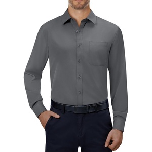 image:imageAlimens amp Gentle Mens Dress Shirts Long Sleeve Stretch Button Down ShirtDark Grey