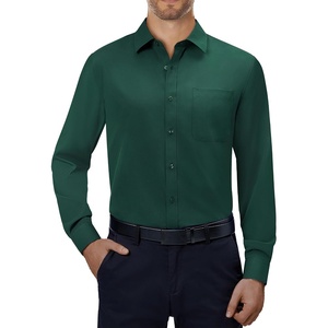 image:imageAlimens amp Gentle Mens Dress Shirts Long Sleeve Stretch Button Down ShirtGreen