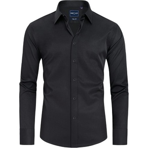 image:imageAlimens amp Gentle Mens Stain Shield Dress Shirts Slim Fit Button Down ShirtBlack