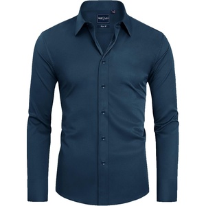 image:imageAlimens amp Gentle Mens Stain Shield Dress Shirts Slim Fit Button Down ShirtLight Navy