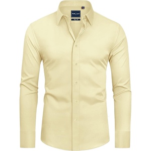 image:imageAlimens amp Gentle Mens Stain Shield Dress Shirts Slim Fit Button Down ShirtLight Yellow