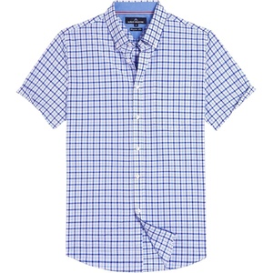image:imageAlimens amp Gentle Plaid Mens Short Sleeve Button Down Shirts with PocketNavy Red Small Plaid