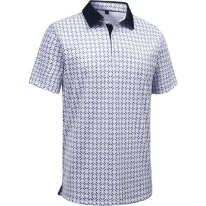 image:imageMens Polo Shirts Stretch Dry Fit Printed Golf Shirt Summer Party Beach TopsBlue Circle Square