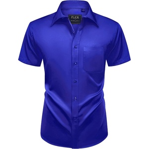 image:imageMens Short Sleeve Dress Shirt Wrinkle Free Summer Button Down ShirtsRoyal Blue