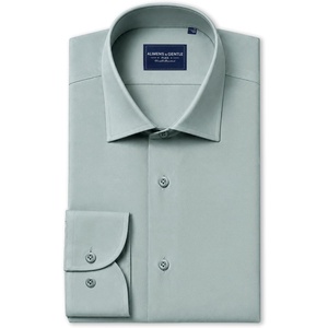 image:imageMens SilkBlend Dress Shirt Long Sleeve Regular Fit Button Down ShirtsLight Grey