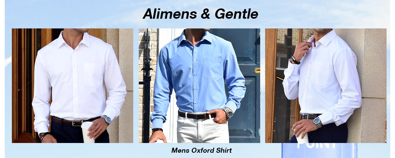 Alimens & Gentle | Built for Daily Wear – Wrinkle‑Free Stretch Men’s Button‑Up Tops