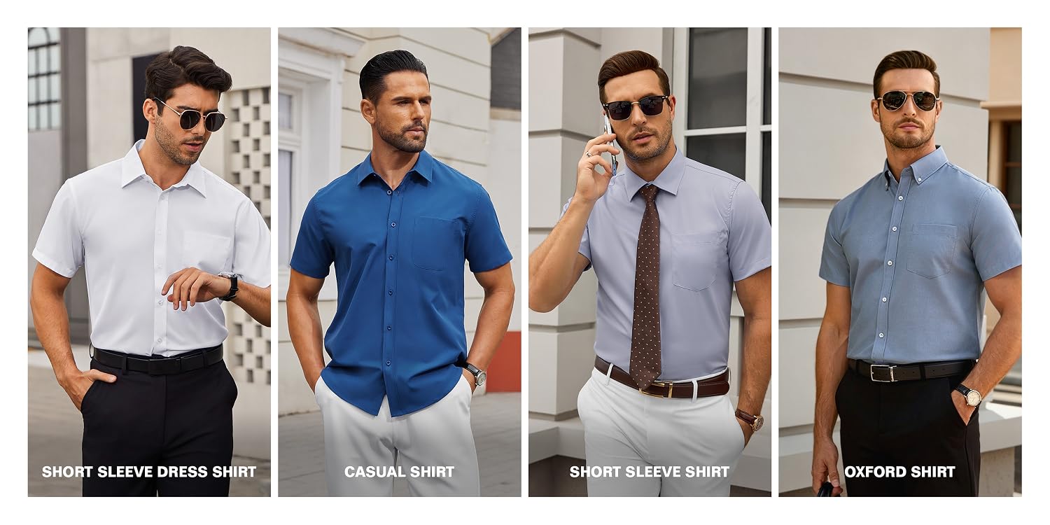Alimens & Gentle | Built for Daily Wear – Wrinkle‑Free Stretch Men’s Button‑Up Tops