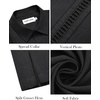 image:imageMens Cuban Guayabera Short Sleeve Button Down Shirt Casual Beach SummerBlack