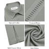 image:imageMens Cuban Guayabera Short Sleeve Button Down Shirt Casual Beach SummerGrey