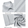 image:imageMens Cuban Guayabera Short Sleeve Button Down Shirt Casual Beach SummerLight Grey