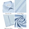 image:imageMens Cuban Guayabera Short Sleeve Button Down Shirt Casual Beach SummerSky Blue