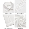 image:imageMens Cuban Guayabera Short Sleeve Button Down Shirt Casual Beach SummerWhite